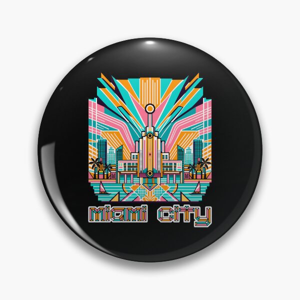 Item preview, Miami City – Modern Design in Art Deco Style designed and sold by patriotwardrobe.