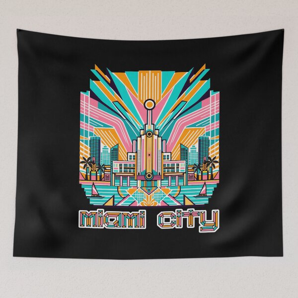 Item preview, Miami City – Modern Design in Art Deco Style designed and sold by patriotwardrobe.