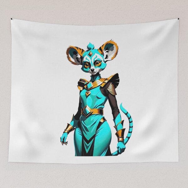 Item preview, Turquoise Rebel, Warrior lemur Queen designed and sold by filusattila.