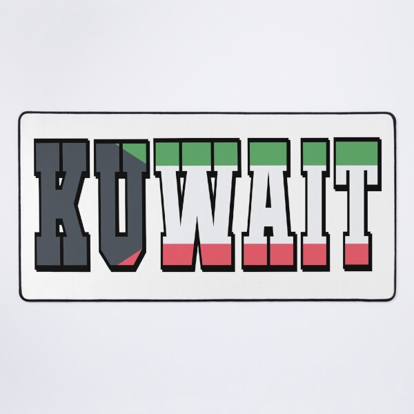 Item preview, Kuwait Country Flag Typography designed and sold by TravelWish.