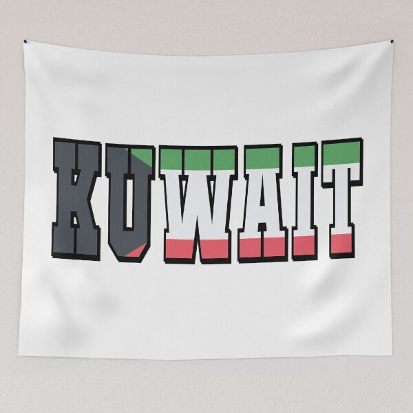 Item preview, Kuwait Country Flag Typography designed and sold by TravelWish.