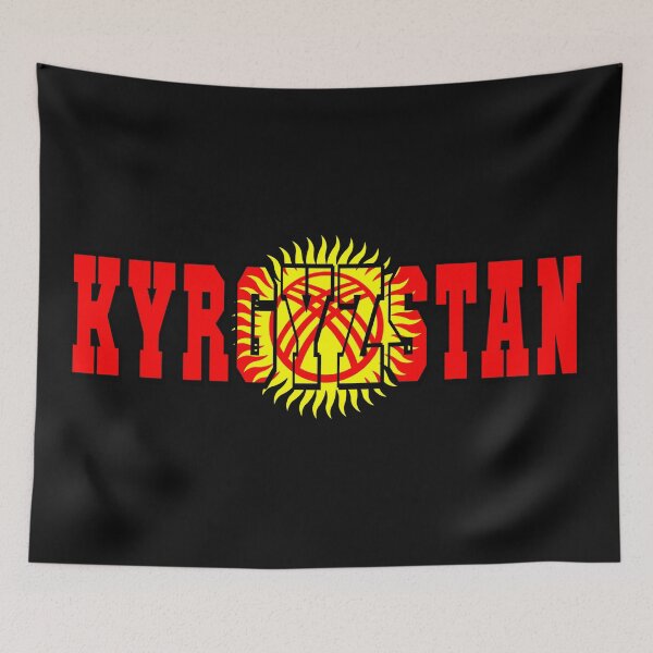 Item preview, Kyrgyzstan Country Flag Typography designed and sold by TravelWish.