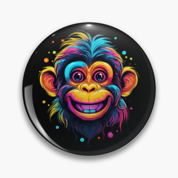 Item preview, Neon Monkey Cheerful Face designed and sold by Monokular.
