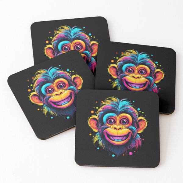 Item preview, Neon Monkey Cheerful Face designed and sold by Monokular.