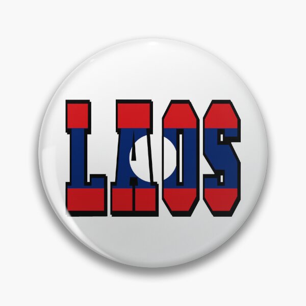 Item preview, Laos Country Flag Typography designed and sold by TravelWish.
