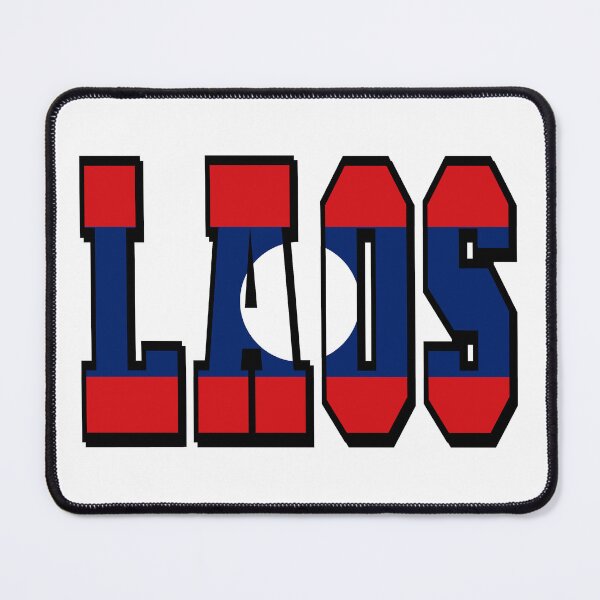 Item preview, Laos Country Flag Typography designed and sold by TravelWish.