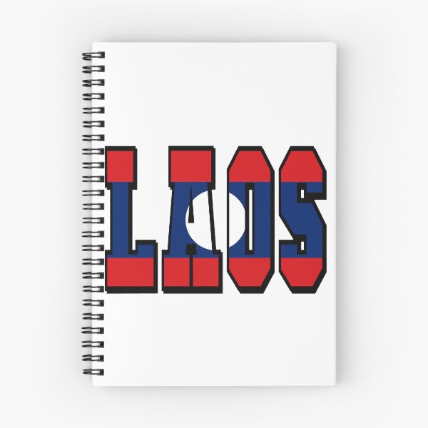 Item preview, Laos Country Flag Typography designed and sold by TravelWish.