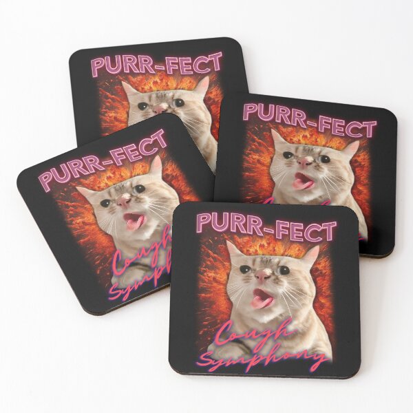 Item preview, Cat Coughing Meme - Purr-fect Cough Symphony designed and sold by ZenReiArt.