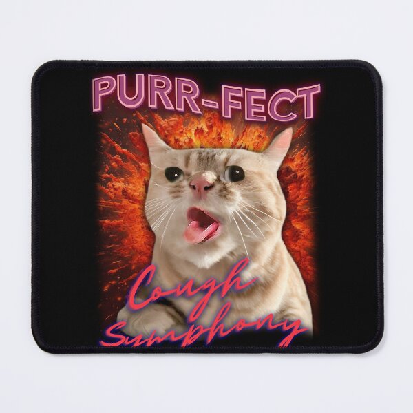 Item preview, Cat Coughing Meme - Purr-fect Cough Symphony designed and sold by ZenReiArt.