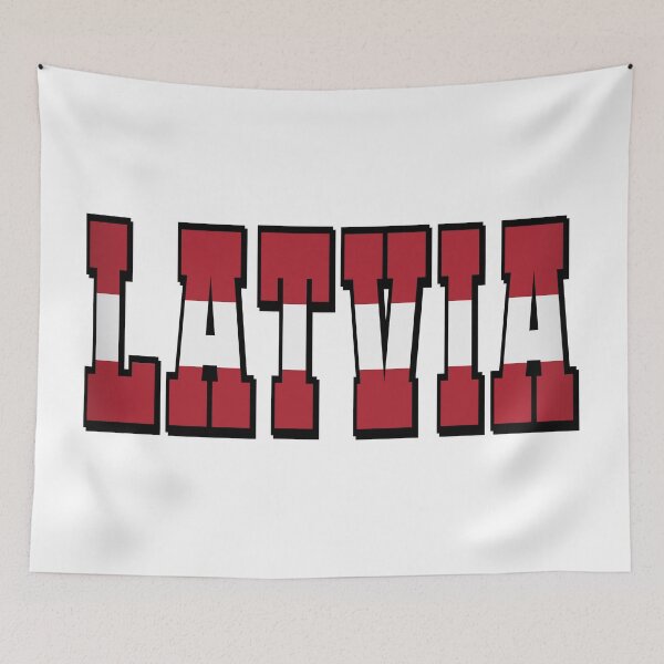 Item preview, Latvia Country Flag Typography designed and sold by TravelWish.