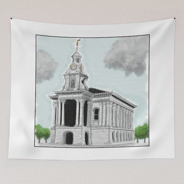 Item preview, Burslem Town Hall Watercolour Sketch designed and sold by MadeByGeeClowes.