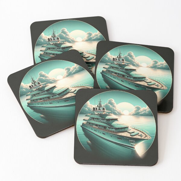 Item preview, Sailing Dreams: Sun-Kissed Yacht in Aristocratic Green designed and sold by ByDigitalDream.