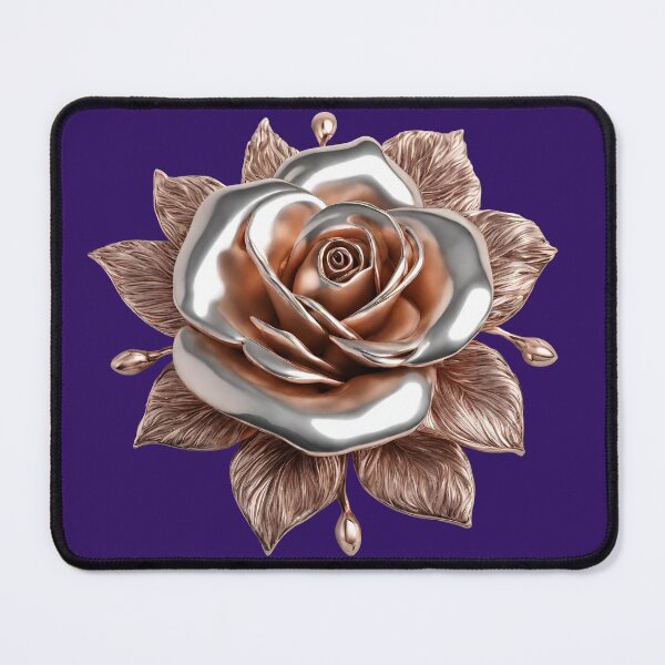 Item preview, GOLDEN. Rose Flower - Rose Gold and Platinum designed and sold by RESKATORSILVER.