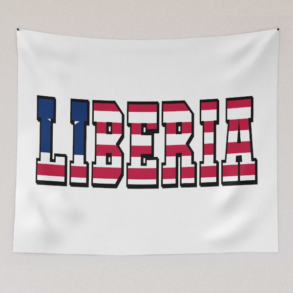 Item preview, Liberia Country Flag Typography designed and sold by TravelWish.