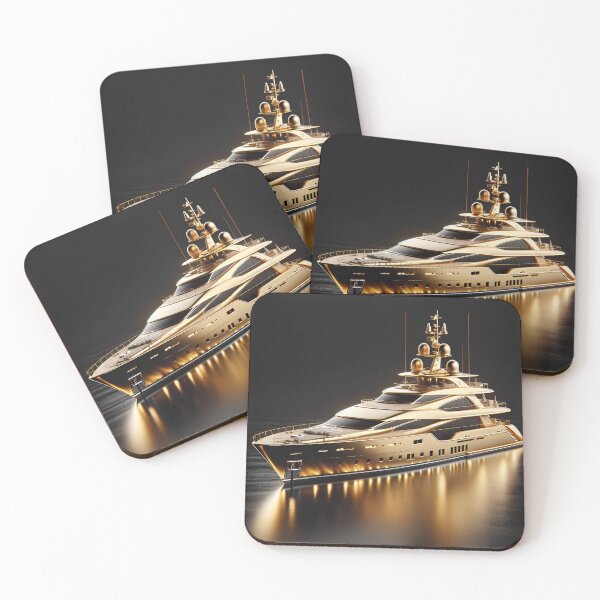 Item preview, Gilded Yacht: Modern Luxury in Idyllic Seas designed and sold by ByDigitalDream.