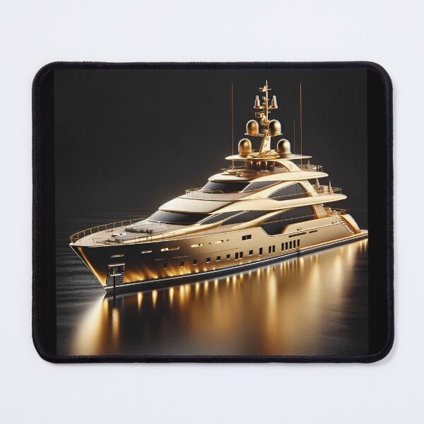 Item preview, Gilded Yacht: Modern Luxury in Idyllic Seas designed and sold by ByDigitalDream.
