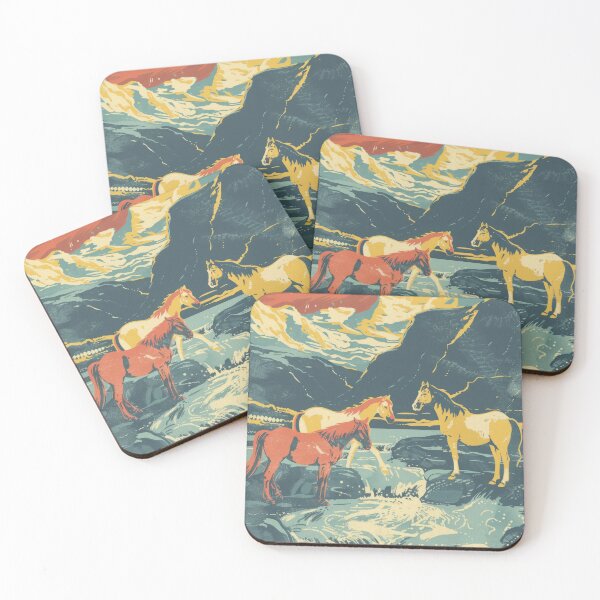 Item preview, Stallions Stampede Across the Plains designed and sold by Retro Type.