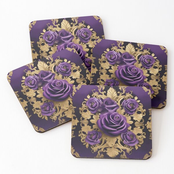Item preview, Baroque Inspired Purple Roses designed and sold by DesignsByPrnces.