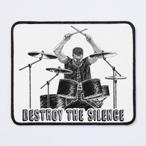 Item preview, Sketch of the playing drummer destroy the silence designed and sold by Szkicerka.