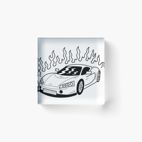 Item preview, Very fast car in flames  designed and sold by Dailykindness.