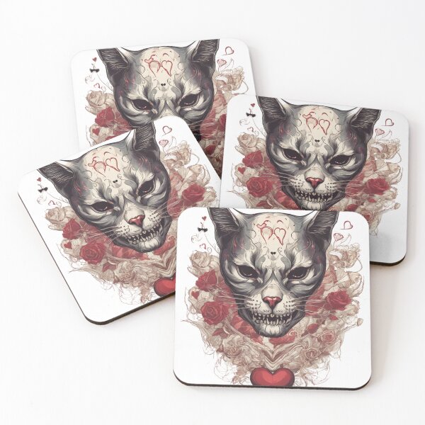 Item preview, Cat Skull Rose designed and sold by bbigbxss.