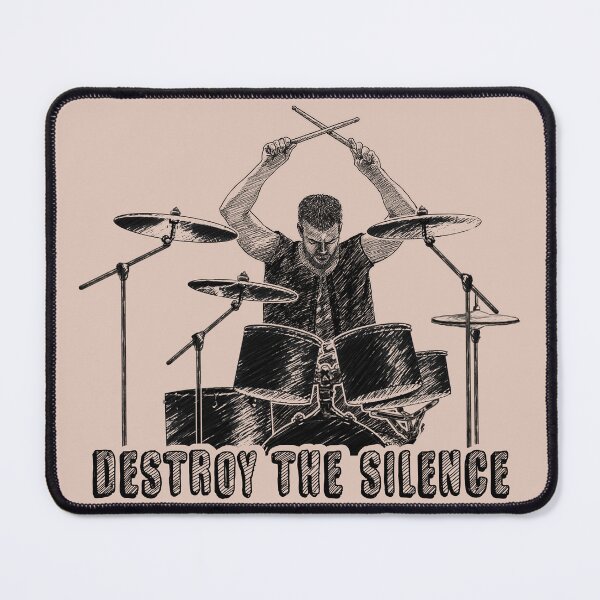 Item preview, Sketch of the playing drummer destroy the silence designed and sold by Szkicerka.