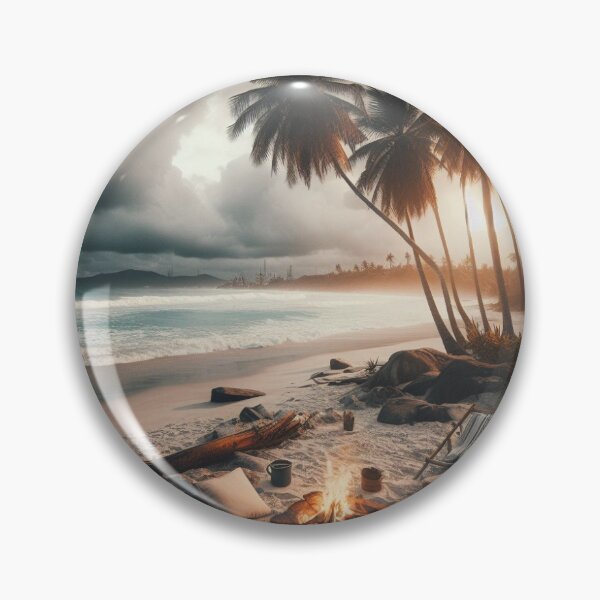 Item preview, Cloudy Day at the beach with Palm Trees  designed and sold by debielongakit.