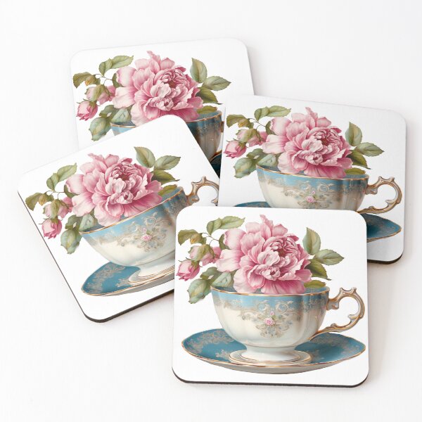 Item preview, Vintage tea cup with beautiful flowers designed and sold by Chomchol.