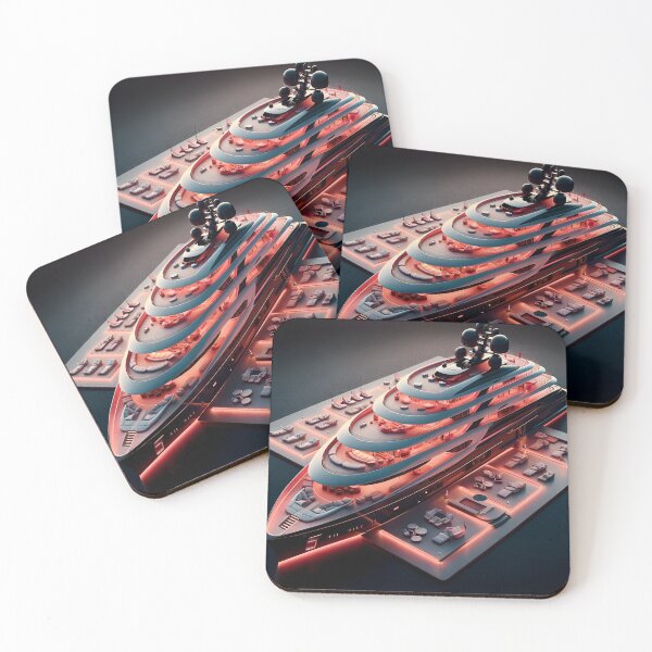 Item preview, Coral Yacht: Modern Luxury Serene Atmosphere designed and sold by ByDigitalDream.