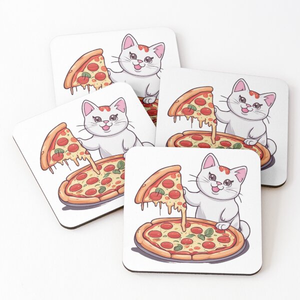Item preview, Cat eats pizza designed and sold by bbigbxss.