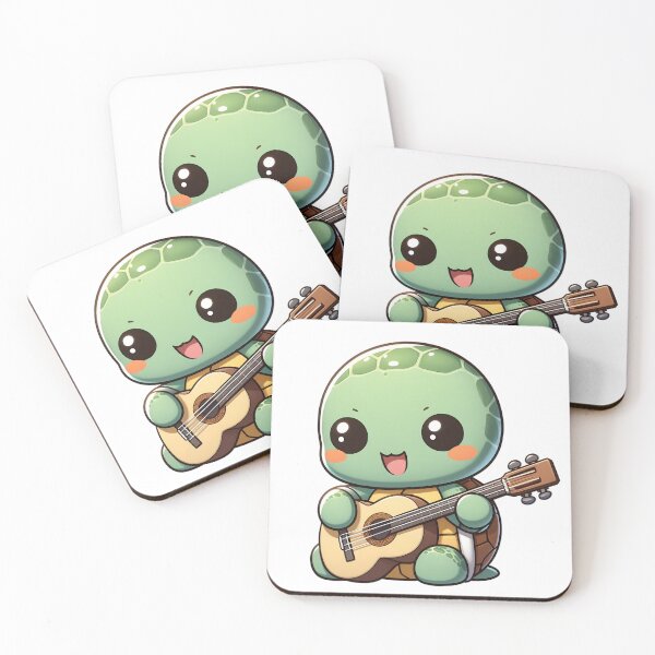 Item preview, Cute Chibi Turtle Playing Guitar designed and sold by Delamoon.