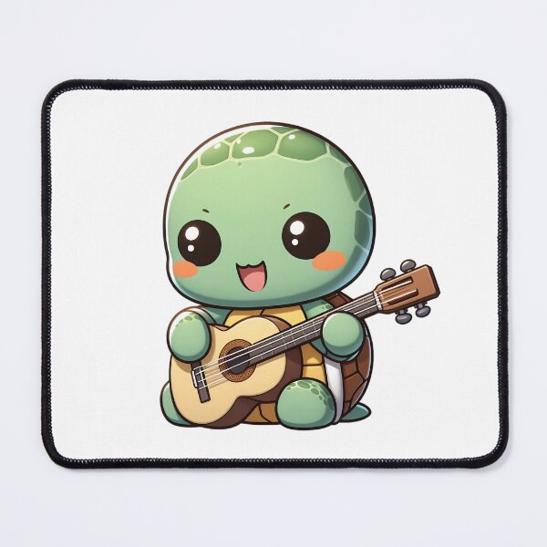 Item preview, Cute Chibi Turtle Playing Guitar designed and sold by Delamoon.