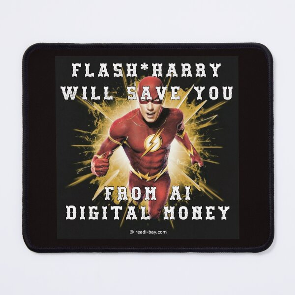 Item preview, Flash-Harry Saves You From AI Digital Money designed and sold by AlienAlmanac.