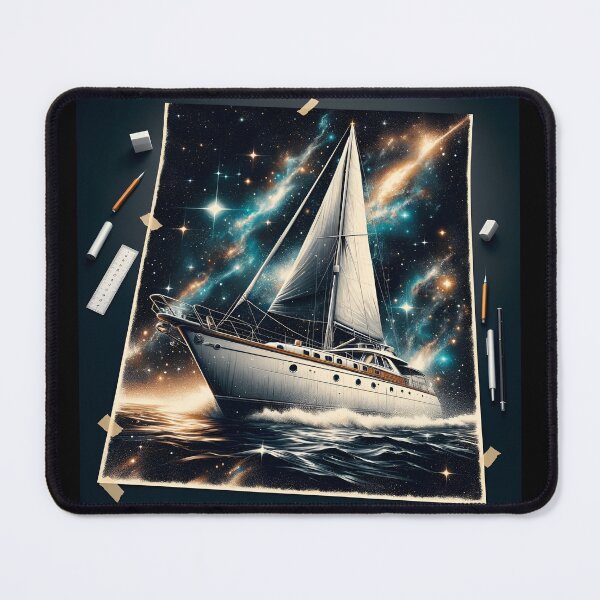 Item preview, Celestial Yacht: White Waves in Rustic designed and sold by ByDigitalDream.