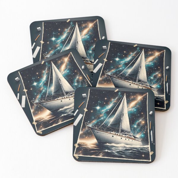 Item preview, Celestial Yacht: White Waves in Rustic designed and sold by ByDigitalDream.