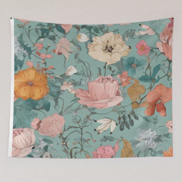 Item preview, Emerald Blossoms: Floral Elegance Against a Verdant Backdrop designed and sold by PetalPerfection.