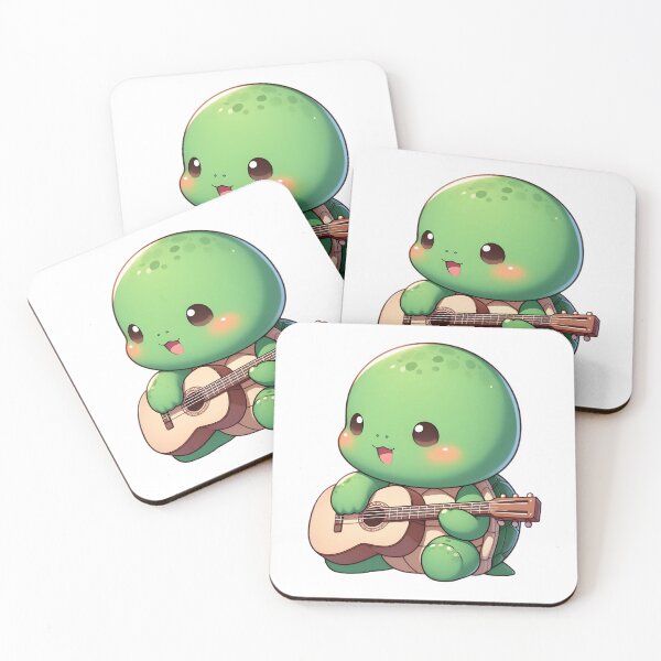 Item preview, Cute Chibi Turtle Playing Guitar designed and sold by Delamoon.