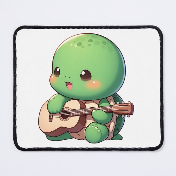 Item preview, Cute Chibi Turtle Playing Guitar designed and sold by Delamoon.