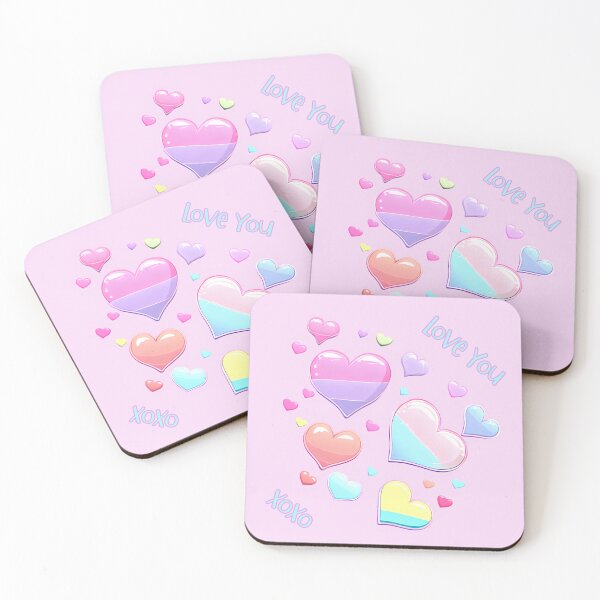 Item preview, Love You XOXO Pastel Hearts designed and sold by KokoroCreations.
