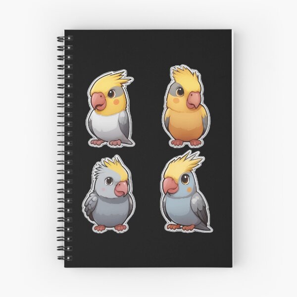 Aperçu de l'œuvre Cockatiel 4 Cartoon Bébé (ensemble 2) créée et vendue par YoshiArtDesign.