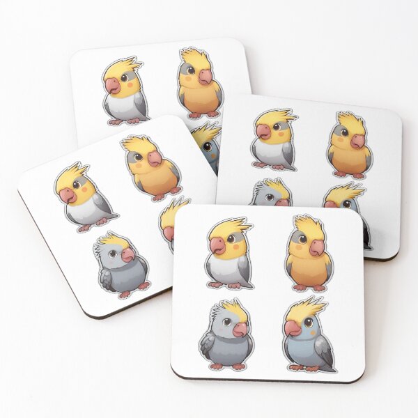 Aperçu de l'œuvre Cockatiel 4 Cartoon Bébé (ensemble 2) créée et vendue par YoshiArtDesign.