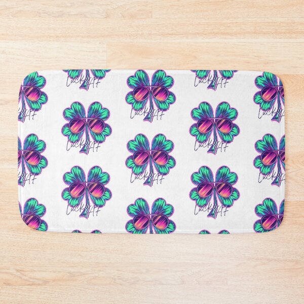 Artikelvorschau, Synthwave Vibes: Lucky AF 4 Leaf Clover Grafikdesign entworfen und verkauft von TheJerseyFolks.
