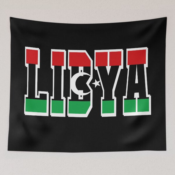 Item preview, Libya Country Flag Typography designed and sold by TravelWish.