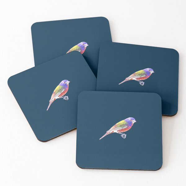 Item preview,  Painted Bunting White Alternate Design  designed and sold by designsasstultd.