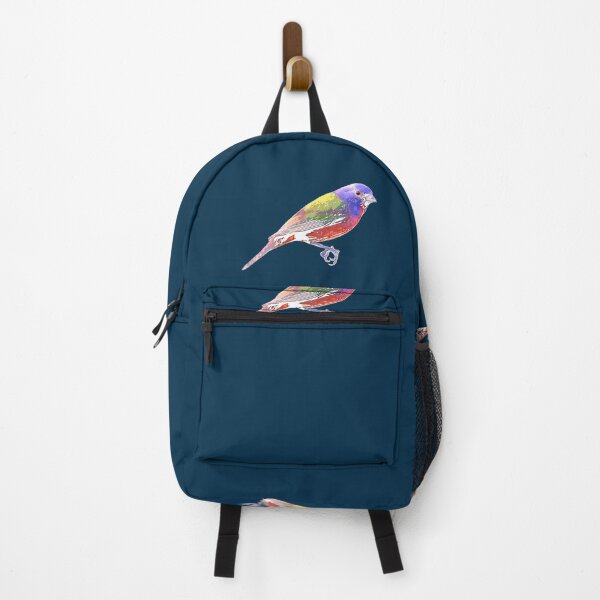 Item preview, Painted Bunting White Alternate Design designed and sold by designsasstultd.