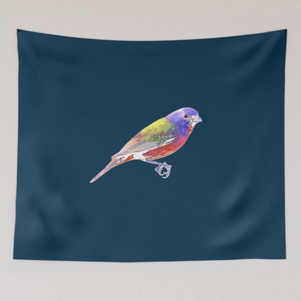 Item preview,  Painted Bunting White Alternate Design  designed and sold by designsasstultd.