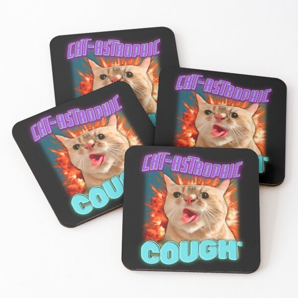 Item preview, Cat Coughing Meme - Cat-Astrophic Cough designed and sold by ZenReiArt.