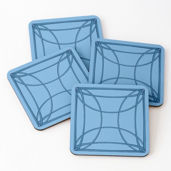 Item preview, Pattern of deformed blue frames designed and sold by Cherevan.