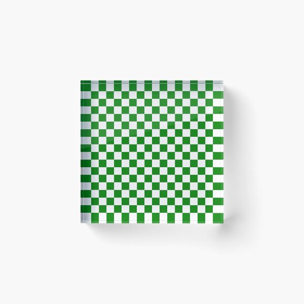 Item preview, Small Checkered - White and Green designed and sold by JustPatterns2.