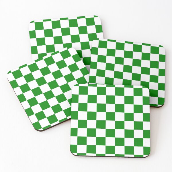 Item preview, Checkered - White and Green designed and sold by JustPatterns2.